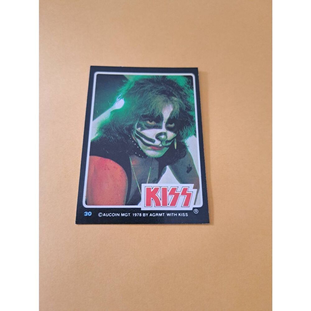 Vintage 1978 Aucoin Management AGRMT KISS Trading Card No 30 Collectible Rock